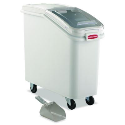 Rubbermaid Commercial ProSave Mobile Ingredient Bin, 20.57 gal, 13.13 x 29.25 x 28, White, Plastic (360088WHI)