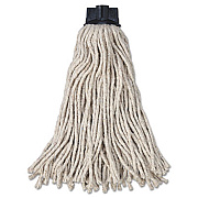 Rubbermaid Commercial Replacement Mop Head For Mop/handle Combo, Cotton, White, 12/carton (G04300)