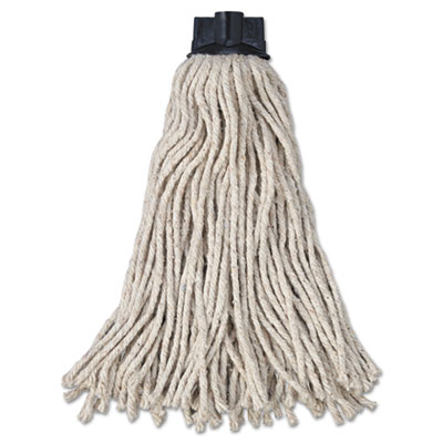 Rubbermaid Commercial Replacement Mop Head For Mop/handle Combo, Cotton, White, 12/carton (G04300)
