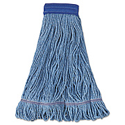 Boardwalk Super Loop Wet Mop Head, Cotton/Synthetic Fiber, 5" Headband, X-Large Size, Blue, 12/Carton (504BL)