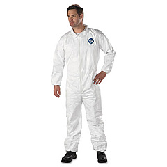 DuPont Tyvek Elastic-Cuff Coveralls, Hd Polyethylene, White, 2x-Large, 25/carton (TY125S2XL)