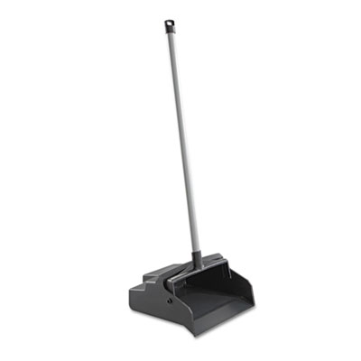 Impact LobbyMaster Plastic Dust Pan, 12w x 37h, Plastic, Black Pan/White Handle (2600)
