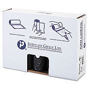 Inteplast Group Low-Density Commercial Can Liners, 60 gal, 1.4 mil, 38" x 58", Black, Interleaved Roll, 20 Bags/Roll, 5 Rolls/Carton (SLW3858SHK)