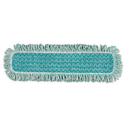 Rubbermaid Commercial HYGEN HYGEN Microfiber Fringed Dust Mop Pad, 24w x 9d, Green (Q42600GR00)