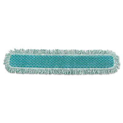 Rubbermaid Commercial HYGEN HYGEN Dry Dusting Mop Heads with Fringe, 36", Microfiber, Green (Q438)