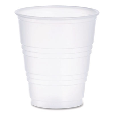 Dart High-Impact Polystyrene Cold Cups, 5 oz, Plastic, Translucent, 100/Sleeve, 25 Sleeves/Carton (Y5CT)