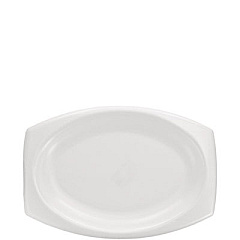 Dart Quiet Classic Laminated Foam Dinnerware, Platter, 6.7 x 9.8, White, 500/Carton (9PRWQR)