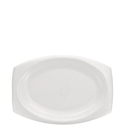 Dart Quiet Classic Laminated Foam Dinnerware, Platter, 6.7 x 9.8, White, 500/Carton (9PRWQR)