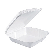 Dart Foam Hinged Lid Containers, 9.01 x 9.4 x 3.1, White, 200/Carton (90HT1R)