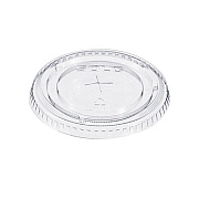 SOLO Straw-Slot Cold Cup Lids, Fits 9 oz to 20 oz Cold Cups, Plastic, Clear, 100/Pack (662TSPK)