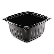 Dart PresentaBowls Pro Black Square Bowls, 16 oz, 5 x 5 x 2.5, Plastic, 63/Bag, 8 Bags/Carton (B16SB)