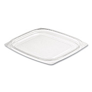 Dart ClearPac Clear Container Lids, Flat, 4.9 x 5.9, Clear, Plastic, 63/Pack, 16 Packs/Carton (C12DLR)
