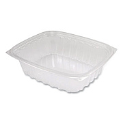 Dart ClearPac Containers, 24 oz, 6.5 x 7.5 x 2, Clear, Plastic, 63/Pack, 8 Pack/Carton (C24DER)