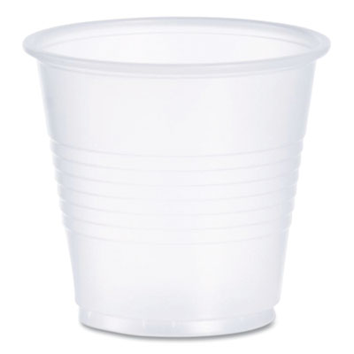 Dart High-Impact Polystyrene Cold Cups, 3.5 oz, Plastic, Translucent, 100/Sleeve, 25 Sleeves/Carton (Y35)