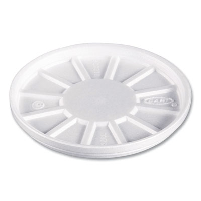 Dart Vented Foam Lids, 8 oz to 60 oz Hot Cups, White, 50/Pack, 10 Packs/Carton (32RL)