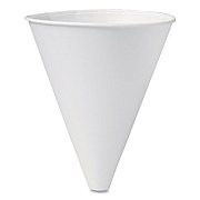 SOLO Bare Eco-Forward Treated Paper Funnel Cups, ProPlanet Seal, 10 oz, White, 250/Bag, 4 Bags/Carton (10BFC)