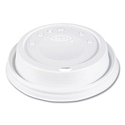 SOLO Cappuccino Dome Sipper Lids, Fits 12 oz Hot Cups, Plastic, White, 1,000/Carton (12EL)