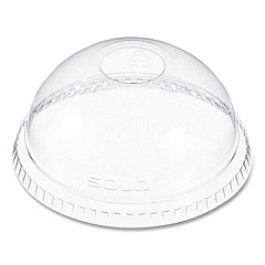 SOLO Dome-Top Cold Cup Lids, Fits 16 oz Cold Cups, Plastic, Clear, 1,000/Carton (DLR662)