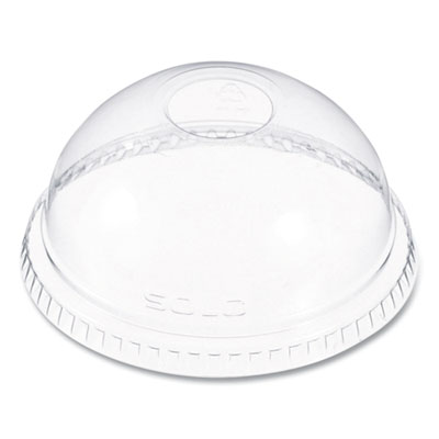SOLO Dome-Top Cold Cup Lids, Fits 16 oz Cold Cups, Plastic, Clear, 1,000/Carton (DLR662)