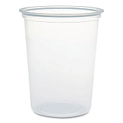 Dart Microgourmet Plastic Deli Container, 32 oz, 4.7" Diameter x 5.7" h, Clear, 500/Carton (MN320100)