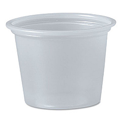 Dart Polystyrene Portion Cups, 1 oz, Plastic, Translucent, 2,500/Carton (P100N)