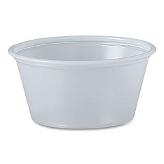 Dart Polystyrene Portion Cups, 2 oz, Plastic, Translucent, 250/Bag, 10 Bags/Carton (P200N)