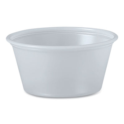 Dart Polystyrene Portion Cups, 2 oz, Plastic, Translucent, 250/Bag, 10 Bags/Carton (P200N)