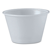 Dart Polystyrene Portion Cups, 4 oz, Plastic, Translucent, 250/Bag, 10 Bags/Carton (P400N)
