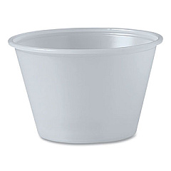 Dart Polystyrene Portion Cups, 4 oz, Plastic, Translucent, 250/Bag, 10 Bags/Carton (P400N)