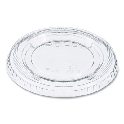 Dart Portion/Souffle Cup Lids, Fits 3.25 oz to 9 oz Portion Cups, Plastic, Clear, 125/Pack, 20 Packs/Carton (PL4N)