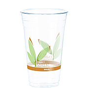 Dart Bare Eco-Forward RPET Cold Cups, 24 oz, Plastic, Clear/Green/Orange, 50/Pack, 12 Packs/Carton (RTD24BARE)