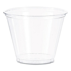 SOLO Ultra Clear PET Cups, Squat, 9 oz, Plastic, 50/Bag, 20 Bags/Carton (TP9R)
