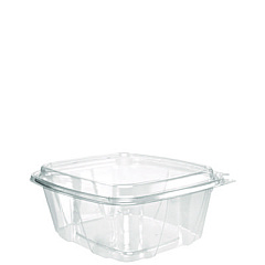 Dart ClearPac SafeSeal Tamper-Resistant/Evident Containers, Domed Lid, 32 oz, Clear, Plastic, 100/Bag, 2 Bags/Carton (CH32DED)