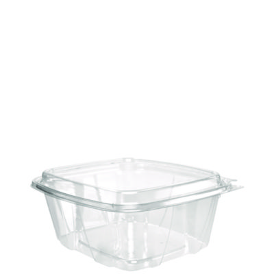 Dart ClearPac SafeSeal Tamper-Resistant/Evident Containers, Domed Lid, 32 oz, Clear, Plastic, 100/Bag, 2 Bags/Carton (CH32DED)