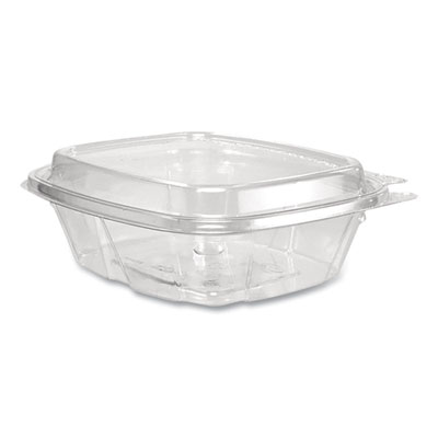 Dart ClearPac SafeSeal Tamper-Resistant/Evident Containers, Domed Lid, 8 oz, Clear, Plastic, 100/Bag, 2 Bags/Carton (CH8DED)