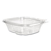 Dart ClearPac SafeSeal Tamper-Resistant/Evident Containers, Flat Lid, 8 oz, Clear, Plastic, 100/Bag, 2 Bags/Carton (CH8DEF)
