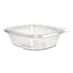 Dart ClearPac SafeSeal Tamper-Resistant/Evident Containers, Flat Lid, 8 oz, Clear, Plastic, 100/Bag, 2 Bags/Carton (CH8DEF)