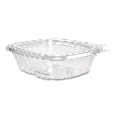 Dart ClearPac SafeSeal Tamper-Resistant/Evident Containers, Flat Lid, 8 oz, Clear, Plastic, 100/Bag, 2 Bags/Carton (CH8DEF)