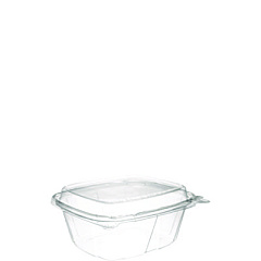 Dart ClearPac SafeSeal Tamper-Resistant/Evident Containers, Domed Lid, 12 oz, Clear, Plastic, 100/Bag, 2 Bags/Carton (CH12DED)