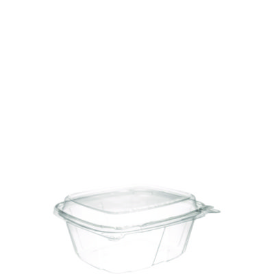Dart ClearPac SafeSeal Tamper-Resistant/Evident Containers, Domed Lid, 12 oz, Clear, Plastic, 100/Bag, 2 Bags/Carton (CH12DED)