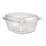 Dart ClearPac SafeSeal Tamper-Resistant/Evident Containers, Domed Lid, 16 oz, Clear, Plastic, 100/Bag, 2 Bags/Carton (CH16DED)