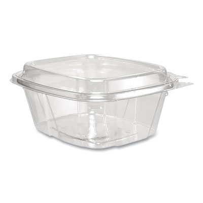 Dart ClearPac SafeSeal Tamper-Resistant/Evident Containers, Domed Lid, 16 oz, Clear, Plastic, 100/Bag, 2 Bags/Carton (CH16DED)