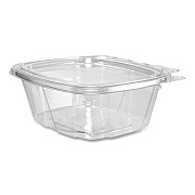 Dart ClearPac SafeSeal Tamper-Resistant/Evident Containers, Flat Lid, 16 oz, Clear, Plastic, 100/Bag, 2 Bags/Carton (CH16DEF)