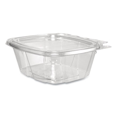 Dart ClearPac SafeSeal Tamper-Resistant/Evident Containers, Flat Lid, 16 oz, Clear, Plastic, 100/Bag, 2 Bags/Carton (CH16DEF)