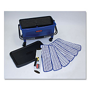 Rubbermaid Commercial Microfiber Floor Finishing System, 3 gal, Blue/Black/White (Q050)