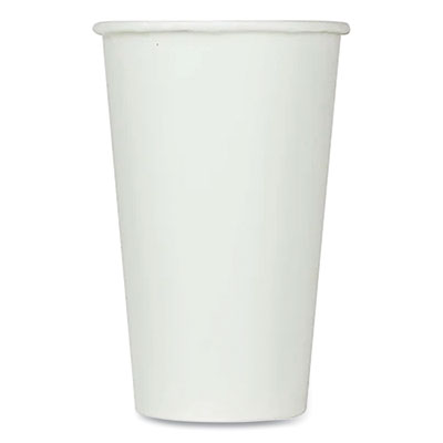 Karat Double Poly Paper Cold Cups, 16 oz, White, 1,000/Carton (CKCP16W)