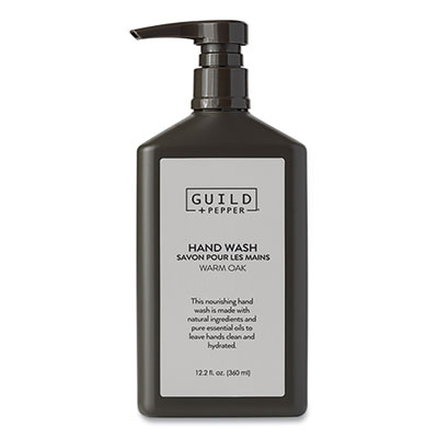 Guild+Pepper Hand Wash, Warm Oak Scent, 12.2 oz, 12/Carton (100306)
