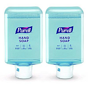 PURELL Antimicrobial Foaming Hand Soap Refill, For ES10 Dispensers, Fragrance-Free, 1,200 mL, 2/Carton (838302CT)