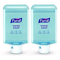 PURELL Antimicrobial Foaming Hand Soap Refill, For ES10 Dispensers, Fragrance-Free, 1,200 mL, 2/Carton (838302CT)