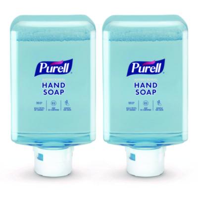 PURELL Antimicrobial Foaming Hand Soap Refill, For ES10 Dispensers, Fragrance-Free, 1,200 mL, 2/Carton (838302CT)